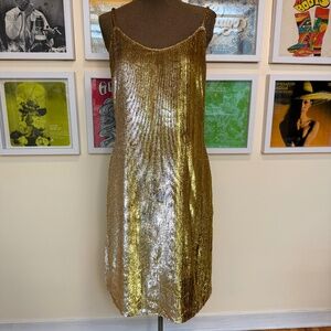 ✨ Gold Metallic Slip Dress ✨